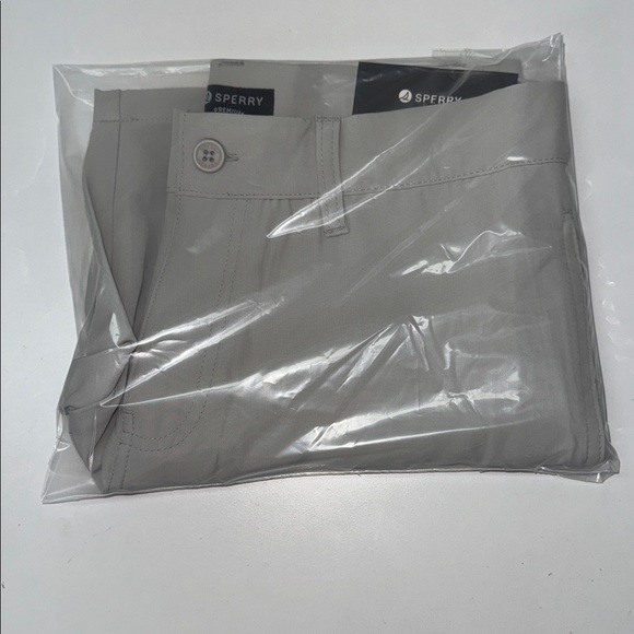 🔥Sperry Men's Light Gray Flat Front Shorts Sz 30 New - Picture 1 of 7